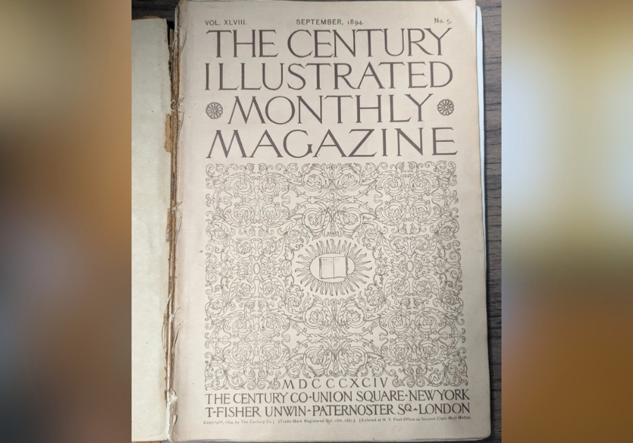 „The Century Illustrated Monthly Magazine” din septembrie 1894, returnată după 132 de ani